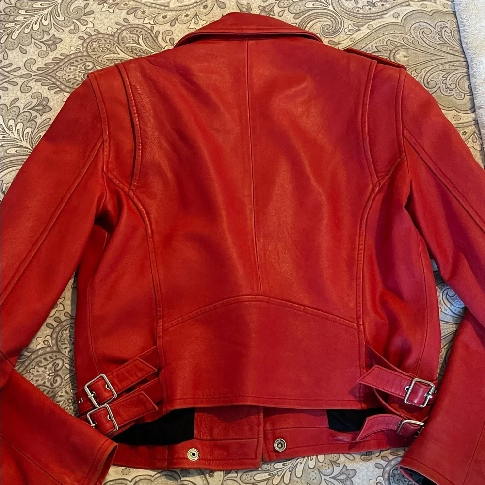 IRO Red Moto Jacket